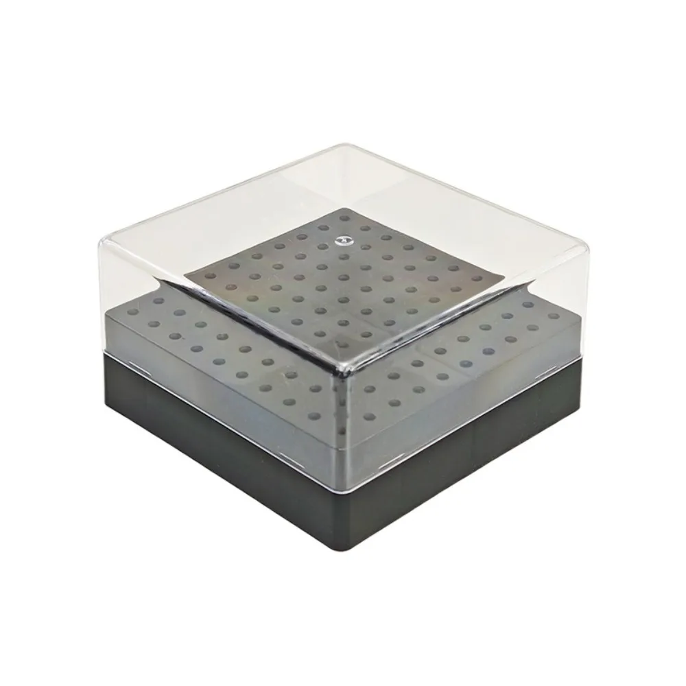 

Органайзер для сверл для ногтей на 100 отверстий, пылезащитный портативный держатель для шлифовальной лаки, профессиональный пустой органайзер