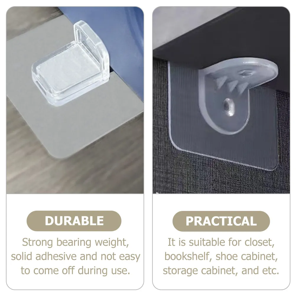 

12 шт. Противоскользящие присоски-фиксаторы для полок, с сильной фиксацией, не оставляющие следов, с возможностью обрезки, для кухонных полок и книжных шкафов