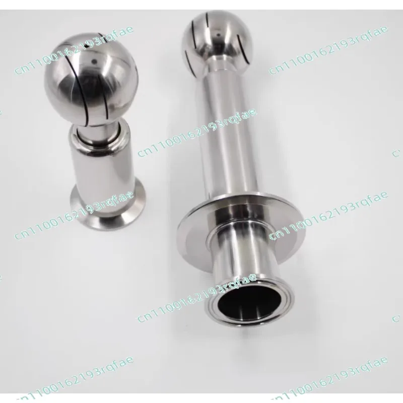Clamp type quick connection rotary spray wash and irrigation cleaner 304 stainless steel double chuck cleaning ball