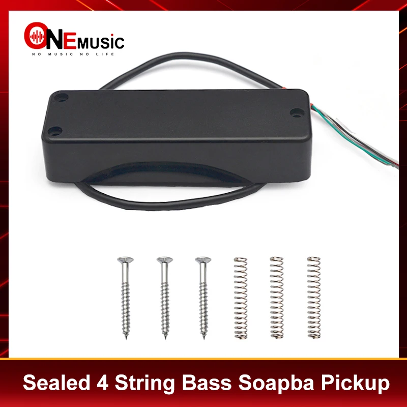 Sealed 4 String Bass Soapba Pickup 3 Hole Adjusting Hole Humbucker 100x32MM Ceramic Magnet Double Coil Bass Guitar Accessories