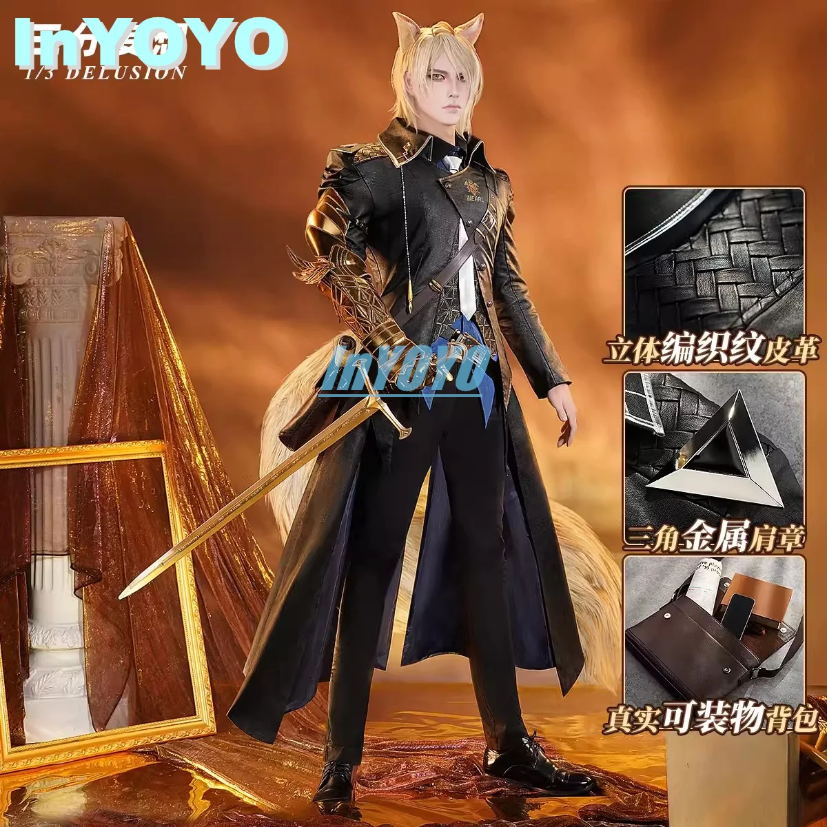 

InYOYO Mlynar Cosplay Arknights Costume Handsome Uniform Game Suit Halloween Carnival Party Outfit Men Role Play Clothing New