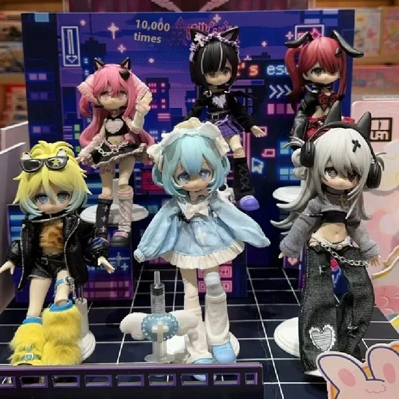 Genuine Ten Thousand Escape Plans Bjd 1/12 Blind Box Pvc Figure Doll Cloth Set Mysterious Surprise Toy Kawaii Trend Girl Gifts