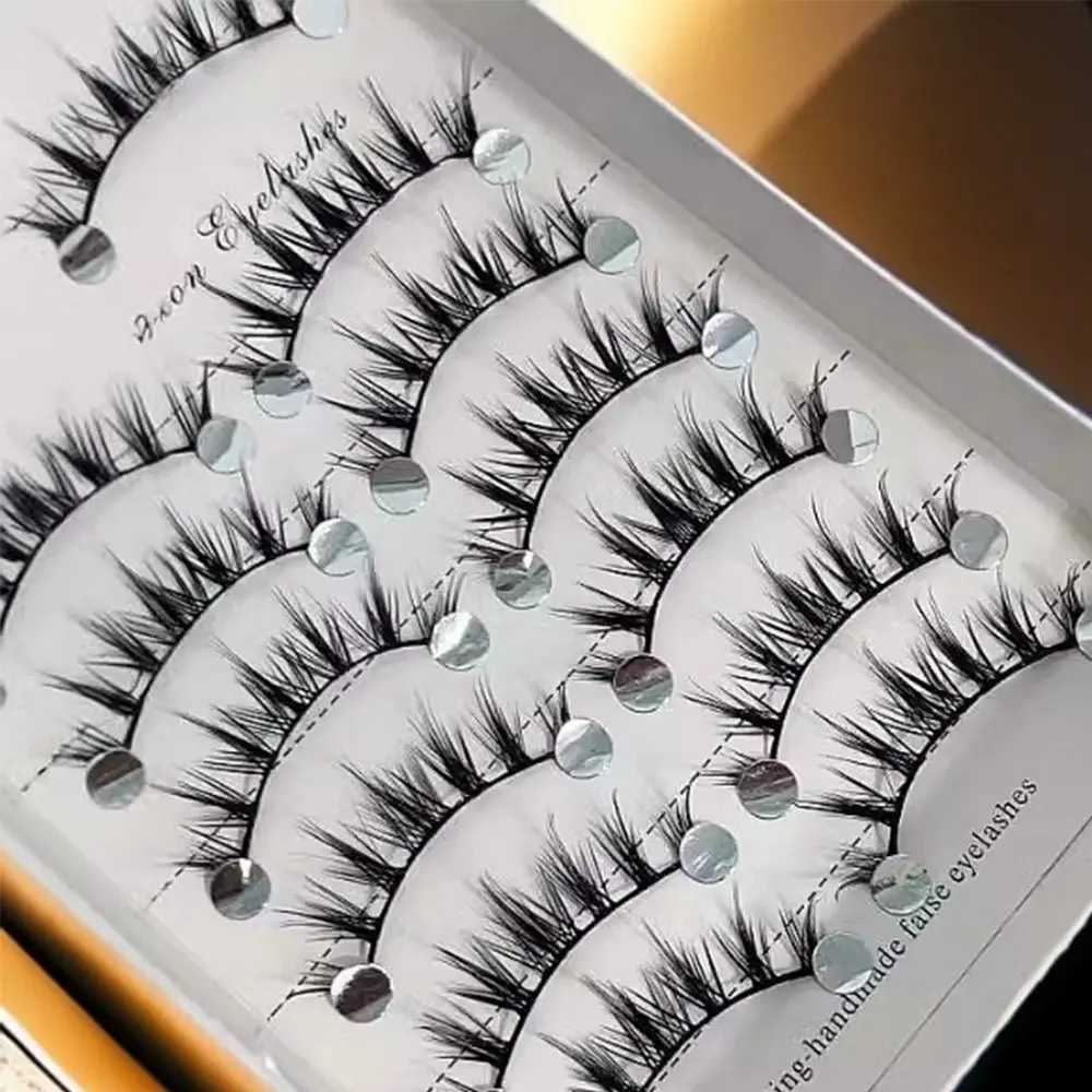 ขนตาปลอม 3 มิติ แบบมิงค์เทียม ไขว้กันเป็นช่อ หนาแน่น นุ่ม 13 มม. อุปกรณ์แต่งตา ต่อขนตา