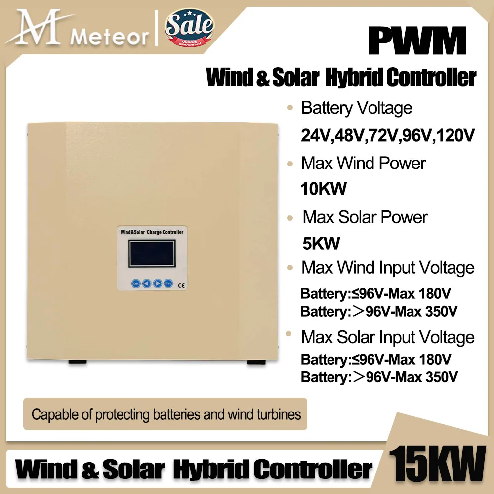 

Solar & Wind Hybrid System Double PWM Charge Controller 20KW 25KW 6KW 12V 24V 48V 230V Regulator Home Use Wind Turbine Generator