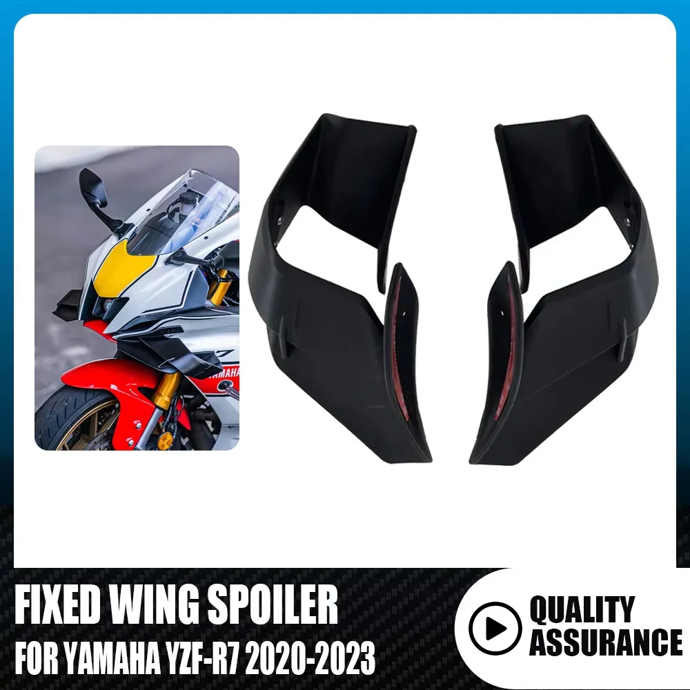 

For Yamaha YZF-R7 YZFR7 YZF R7 2021 2022 2023 ABS Material Motorcycle Part Aerodynamic Wing Spoiler Motorcycle Fixed Wind Wing
