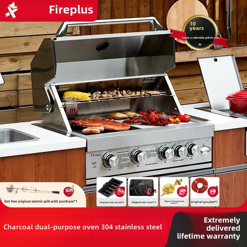 YFY  BBQ Grill Outdoor Patio BBQ Table Villa Patio Stainless Steel