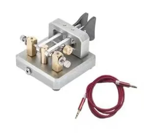 Trasmettitore CW a onde corte automatico Morse Keyer Dual-Paddle Telegraph Key CW Key per utenti radioamatori automatico Morse Keyer