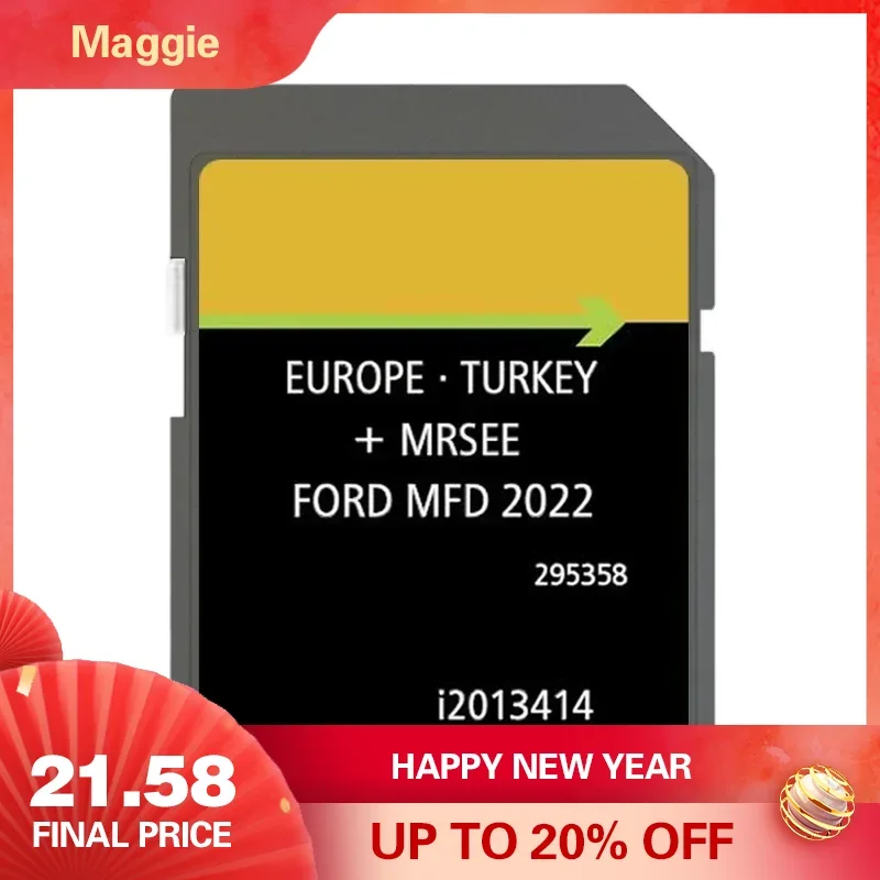 Newest for Ford MFD V10 2022 Navigation SD Card Europe Focus Fiesta C-Max Kuga B-Max Spain Netherlands