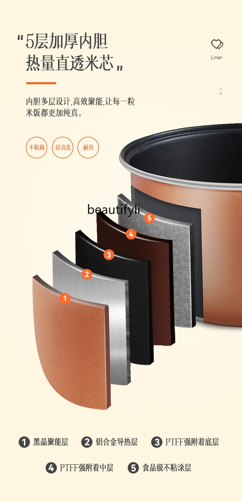 Rice cooker, household smart, multi-functional non-stick rice pot