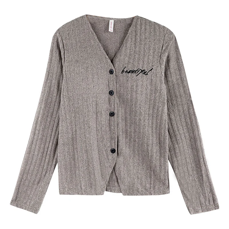 

Pajama Sets Korean Women Cropped Spring Summer Wife Plain Bamboo Night Set Elastic Collared Beige Capri Autumn Winter Sister Ins