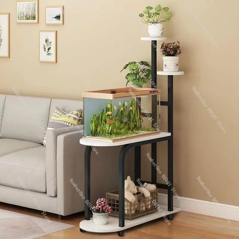 Home Living Floor Standing Multi Layer Nordic Minimalist Indoor Plant Stand Living Room Side Table Iron Art Flower Pot Fish Tank