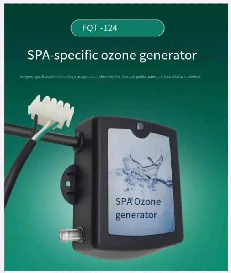 50mg/h Mini Spa Ozonator UL Listed Ozone Generator for Hot Tub Water Purify