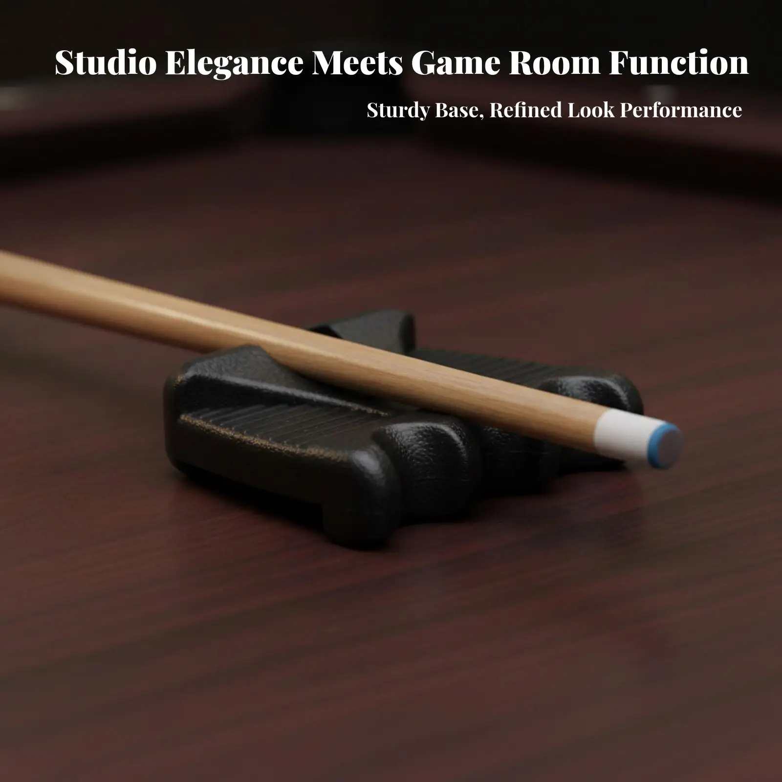 Pool Billiard Cue Rest Rack Tabletop Stand Holder with Grooved Supports for Secure Stick Storage Game Room Organization Everyday