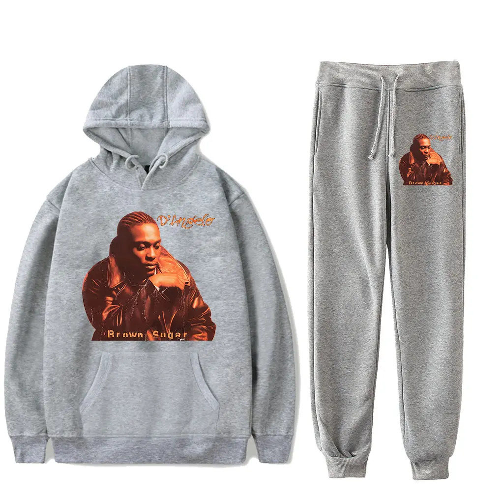مزق D'Angelo مقنعين السكر البني هوديس الدعاوى الرباط البلوز الرجال/النساء حزام السراويل الرياضية عشاق الموسيقى R & B البلوز