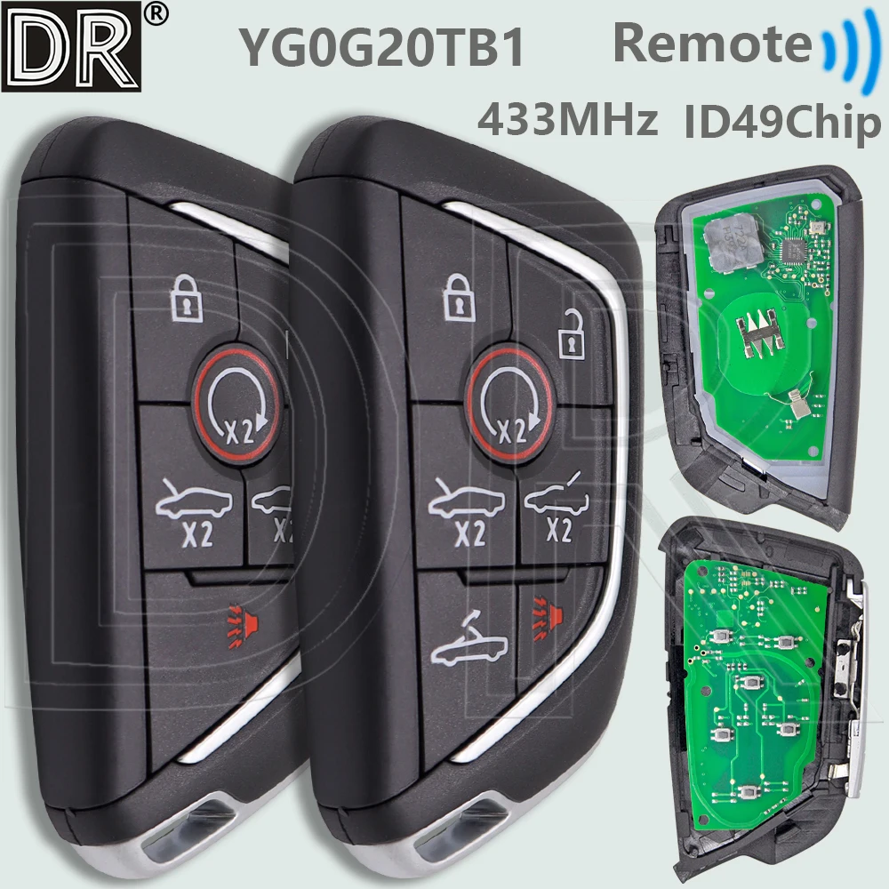 

DR YG0G20TB1 ID49 433 МГц бесконтактный автомобильный дистанционный ключ 13538852 13545155 13538851 13538850 для Chevrolet C8 2020 2021 2022 2023 2024