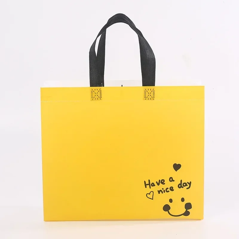 

Non Woven Gift Shopping Bags Covered with Film Non Woven Handheld Clothing Bags with Hand Gifts Exquisite Gift Packaging Bags