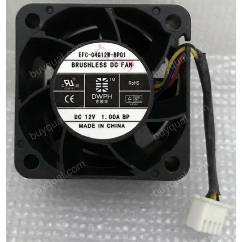 

L Бесшумный охлаждающий вентилятор с большим объемом воздуха EFC-04G12W-BP01 40*40*28 мм 12 В 1,0 А