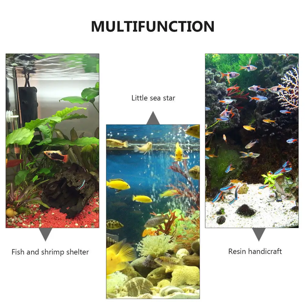 

5 шт. Декоративные укрытия для аквариумных креветок и мест для размножения морских звезд, светло-коричневые, для оформления аквариума