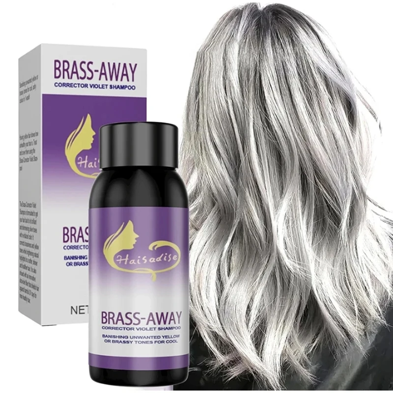 Graue Farbe fixieren Haar färbemittel Shampoo nicht reizend lila Shampoo blonde Abdeckung graues Haar verblassen gelb nach Bleich haar Shampoo