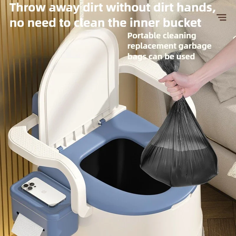 Excellent Portable Toilet Household Toilet Chair Can Put Bedroom Suitable for Pregnant Women and The Elderly Mobile Toilet Easy