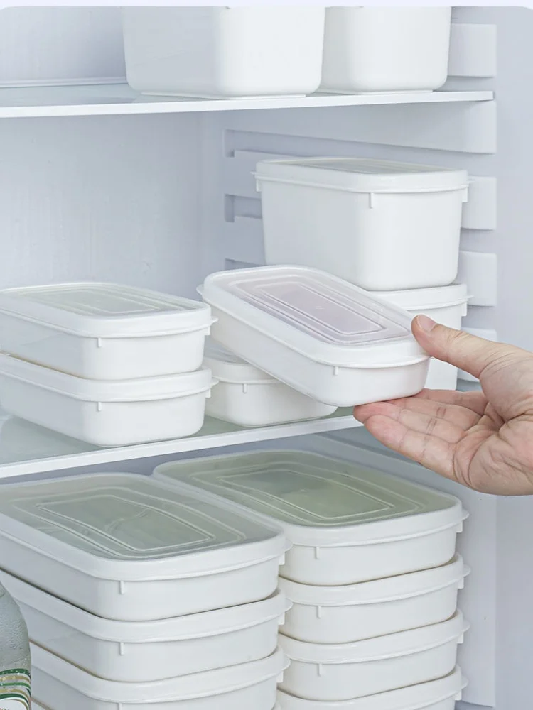 Kitchen Storage Refrigerator Food Storage White Containers Fresh Box Containers Kitchen Storage Food Sealed Kitchen Organizer