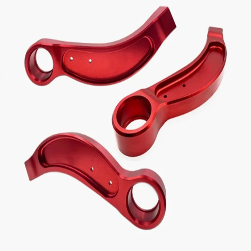 

Custom Aluminum Stainless Steel Cnc Milling Machining Parts Aluminum alloy anodized red arc-shaped mechanical linkage kit