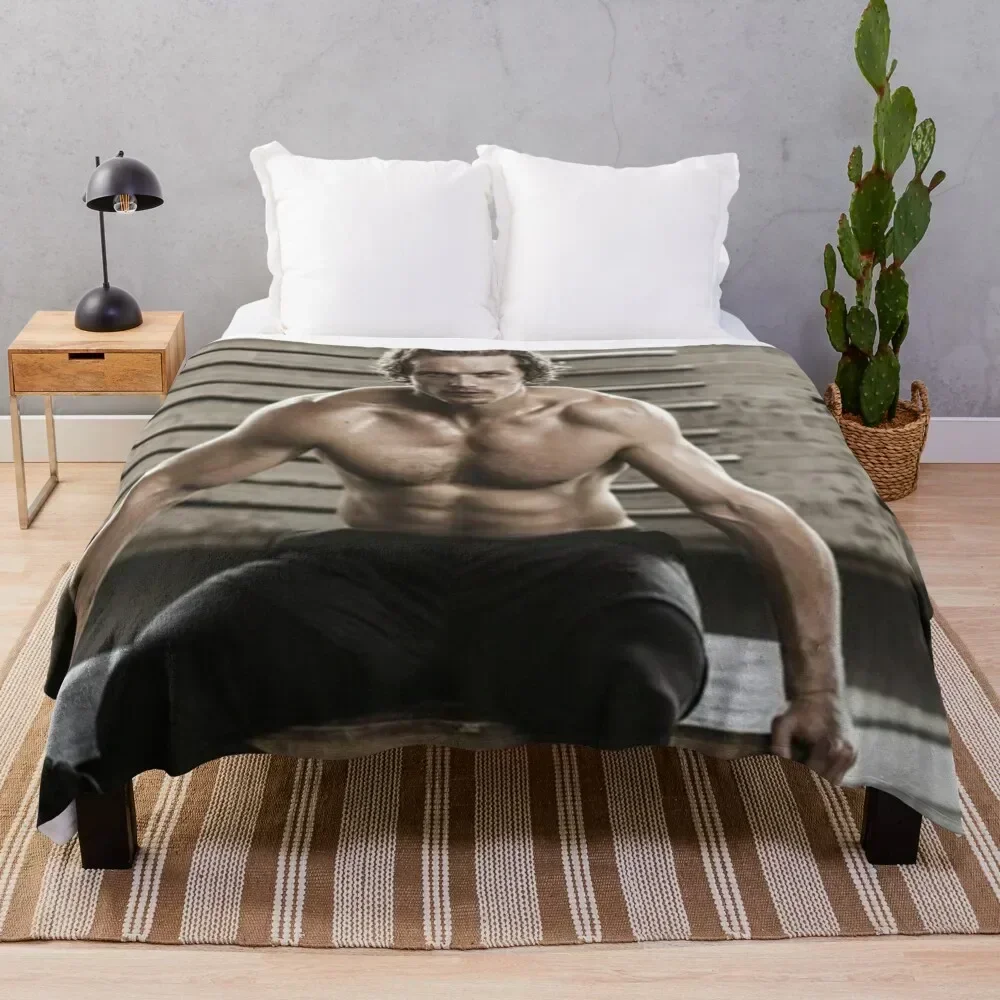 Sam Heughan Throw Blanket Shaggy Furry Soft Blanket for Bedroom Living Room