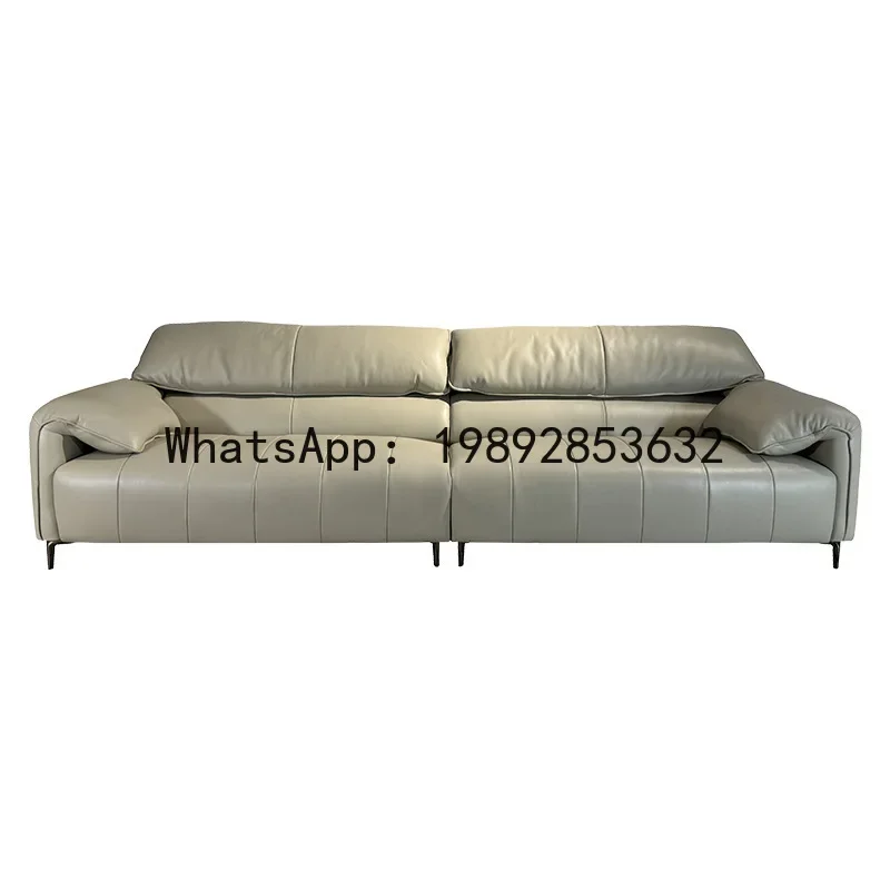 H5.15  elephant ear top grain leather sofa - genuine leather sofa for living rooms of all sizes