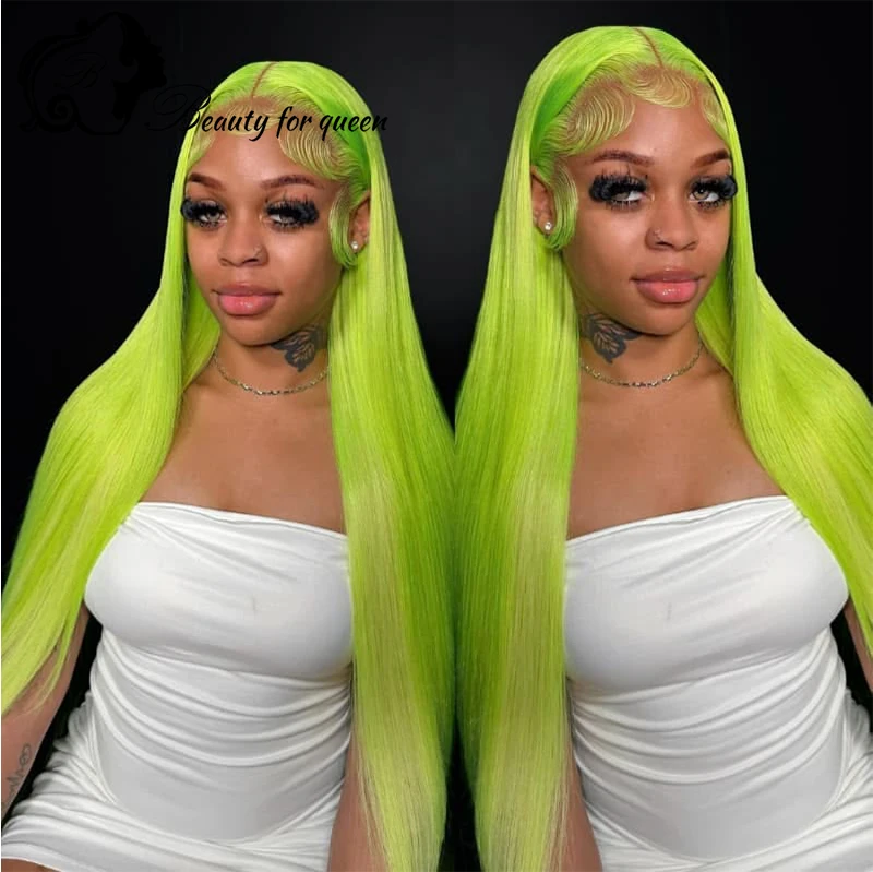 Comfortable Layered Waves Lace Frontal Wig 60 Light Blonde Mint Green Grey Colored Wigs 13x4 Lace Front Wigs Invisible Melting