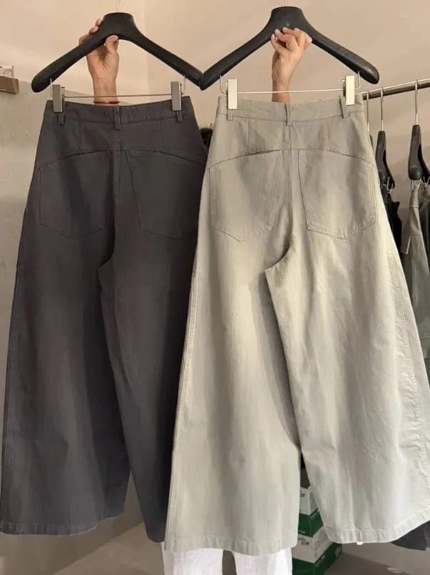 High Waist Wide Leg Casual Straight Leg Pants Fashionable plus Size Slimming Everyday Trousers Versatile Loose Fit Trousers