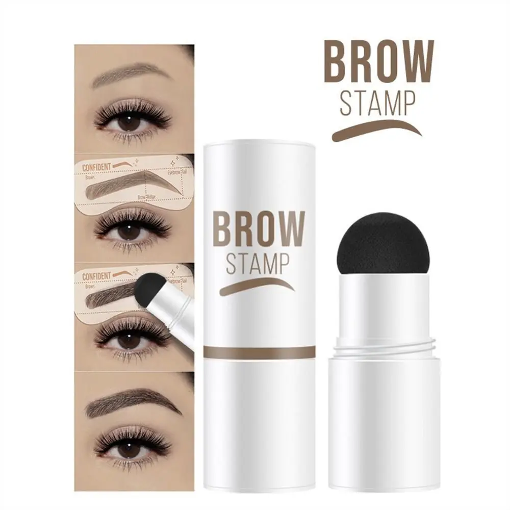 Long-Lasting Eyebrow Stamp Stencil Kit Smudge-proof Waterproof Brow Stamp Shaping Kit with Eyebrow Stencils Pomade Make-up Tool