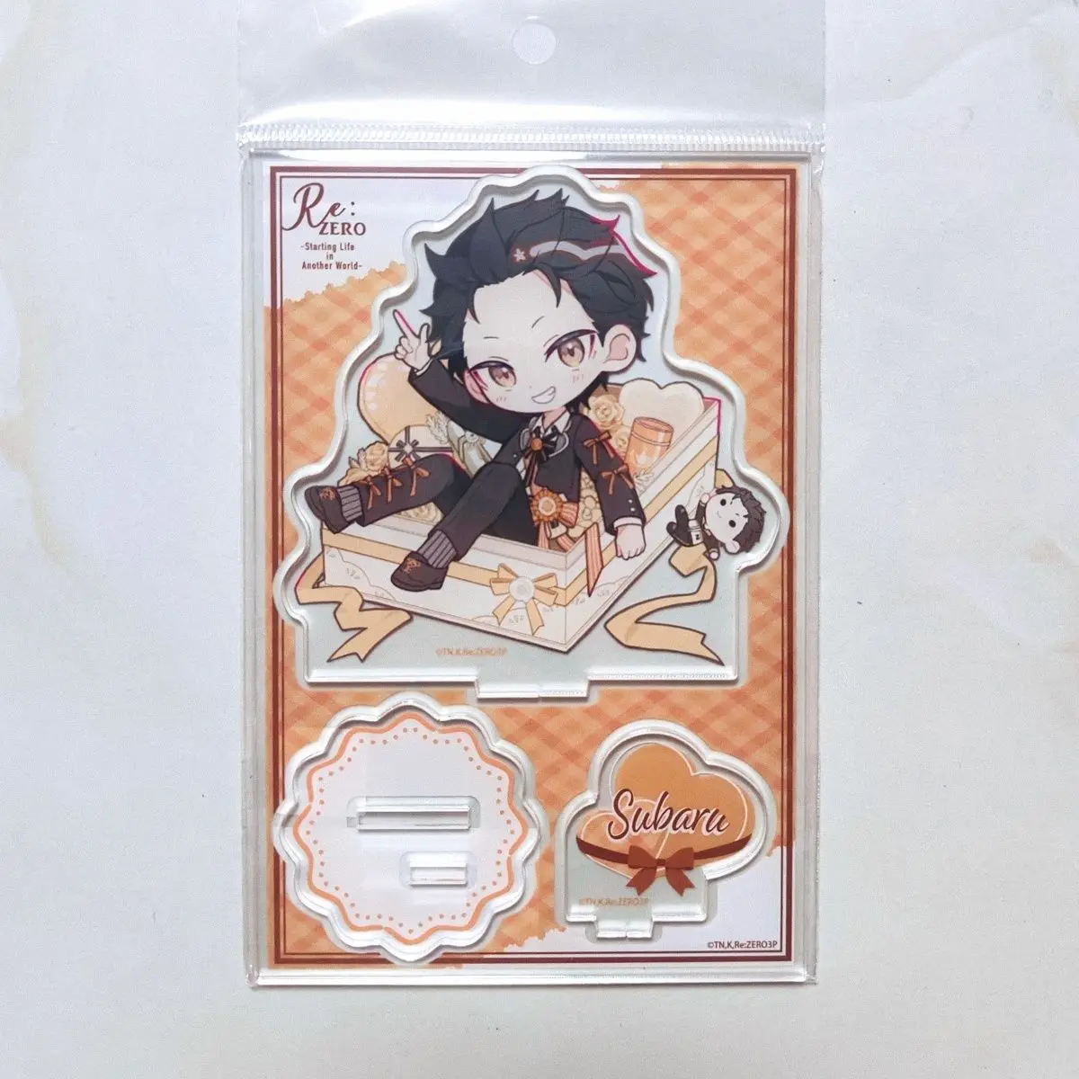 Genuine Re:Zero kara Hajimeru Isekai Seikatsu Akakura Series Emilia Rem Reinhard van Astrea  Acrylic Desktop Stand Figure