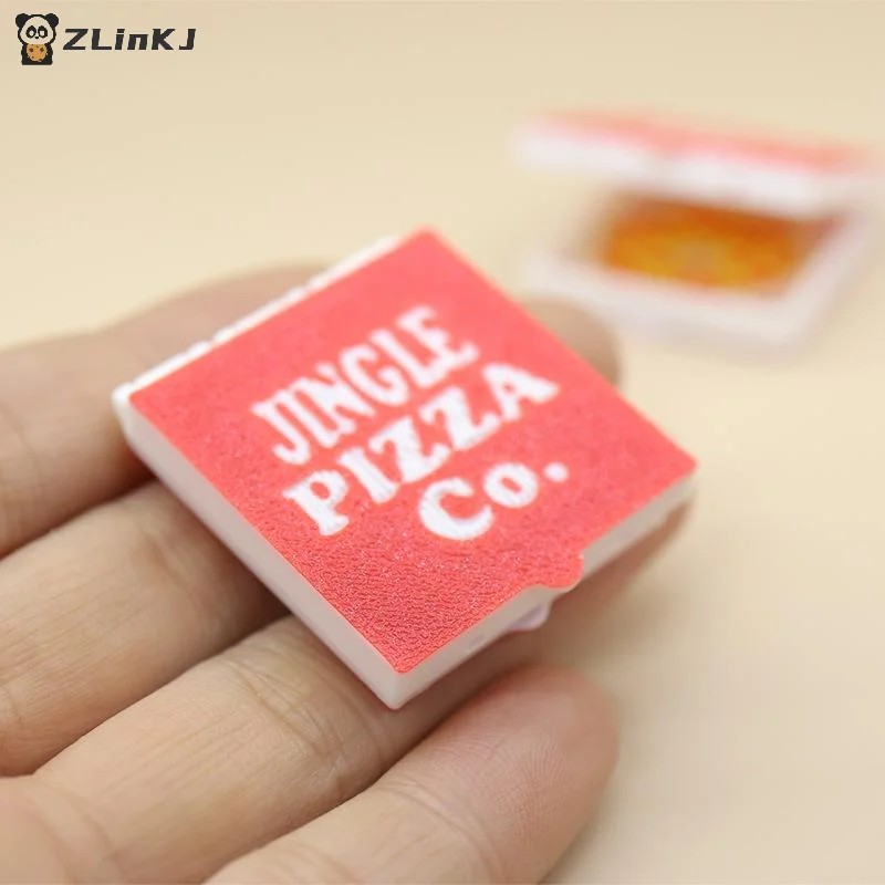 ▶1/12 Dollhouse Simulation Mini Pizzas Model With Pizza Box Dollhouse Kitchen Food Decoration Dolls House Pretend Play Toys view 4