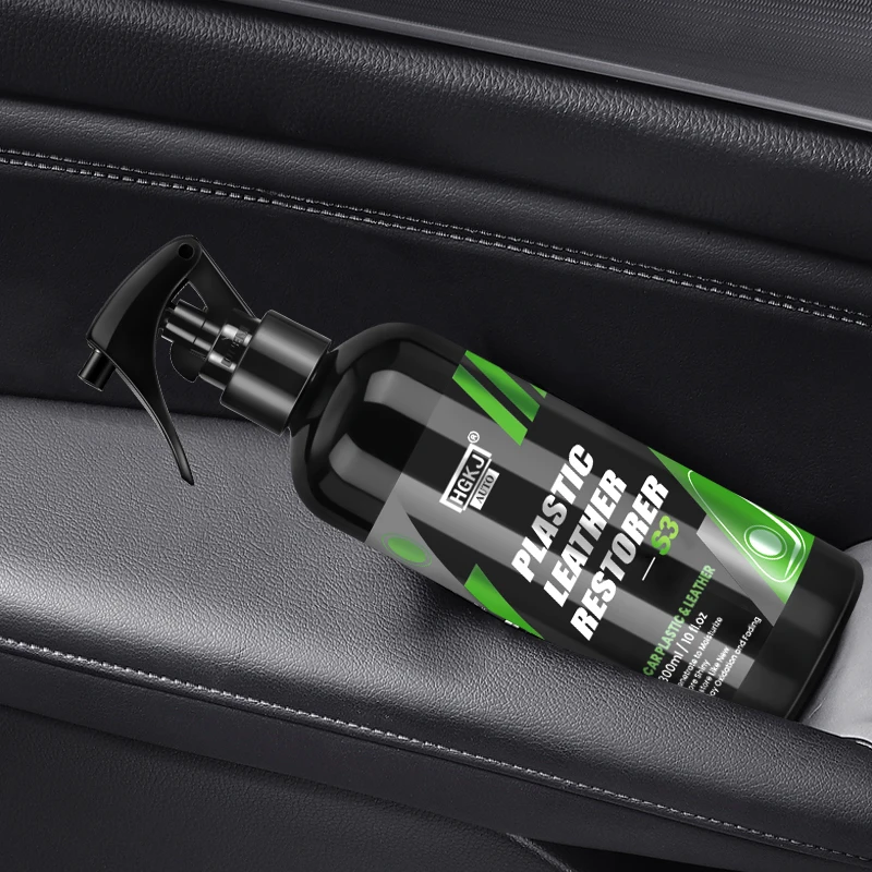 S3 Car Plastic Leather Restorer Spray Polish Cleaner Coating Agent  Back To Black More Gloss Car Cleaning Products