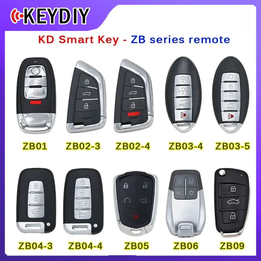 

KEYDIY Original ZB Series KD Smart Remote Key ZB01 ZB02-3 ZB02-4 ZB03-4 ZB03-5 ZB04-3 ZB04-4 ZB05 ZB06 ZB09 for KD-X2 KD-MAX