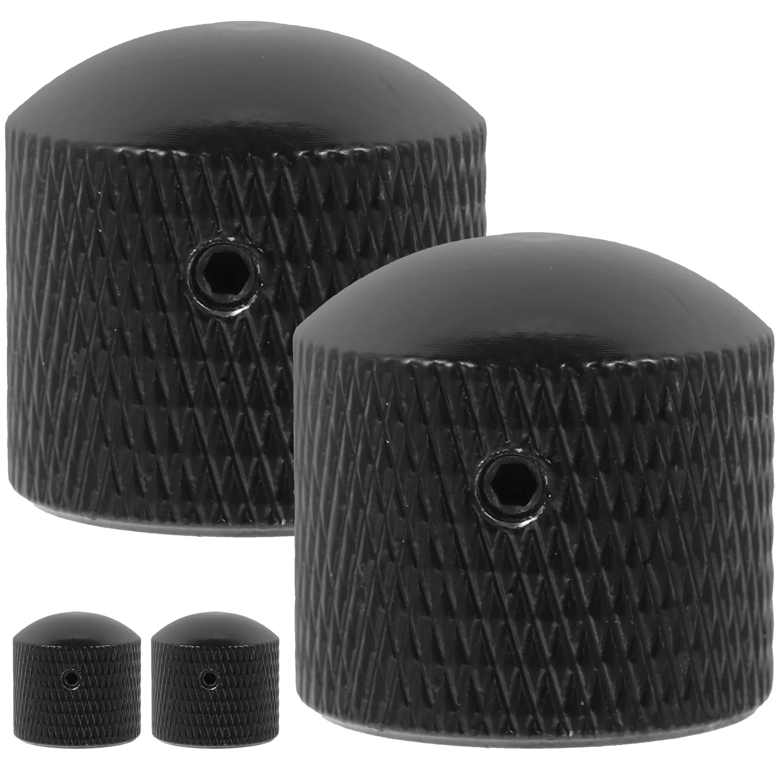 

4Pcs Guitar Volume Caps Solid Material Easy to Install Replacement for Guitars Guitar Volume Caps Metal Knob for Guitars