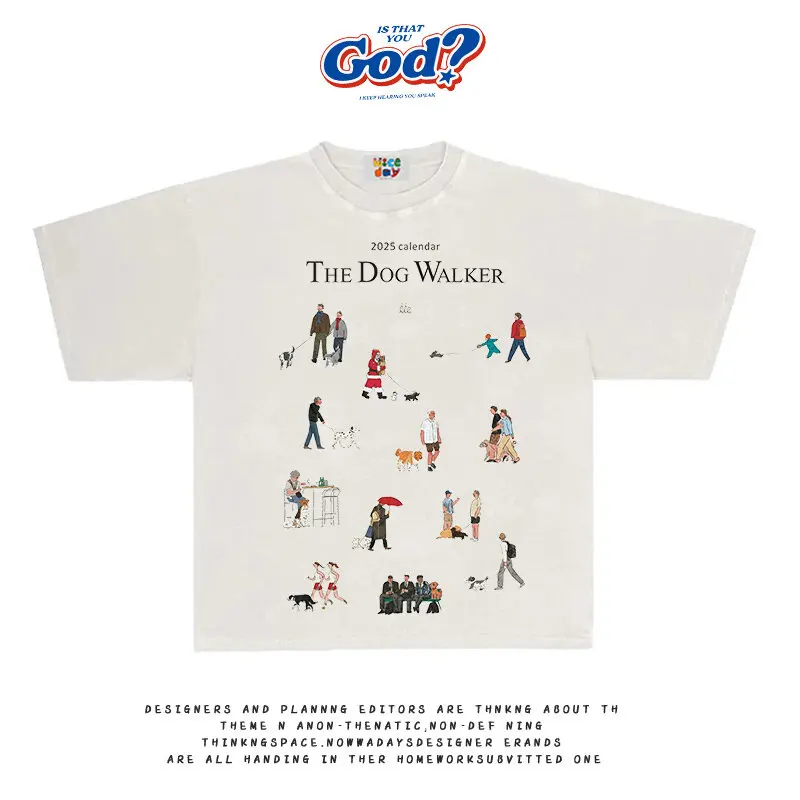 SKADE Floral Print T-Shirt Trendy Street Minimalist Couple Style Printed Short-Sleeve T-Shirt for Men Women