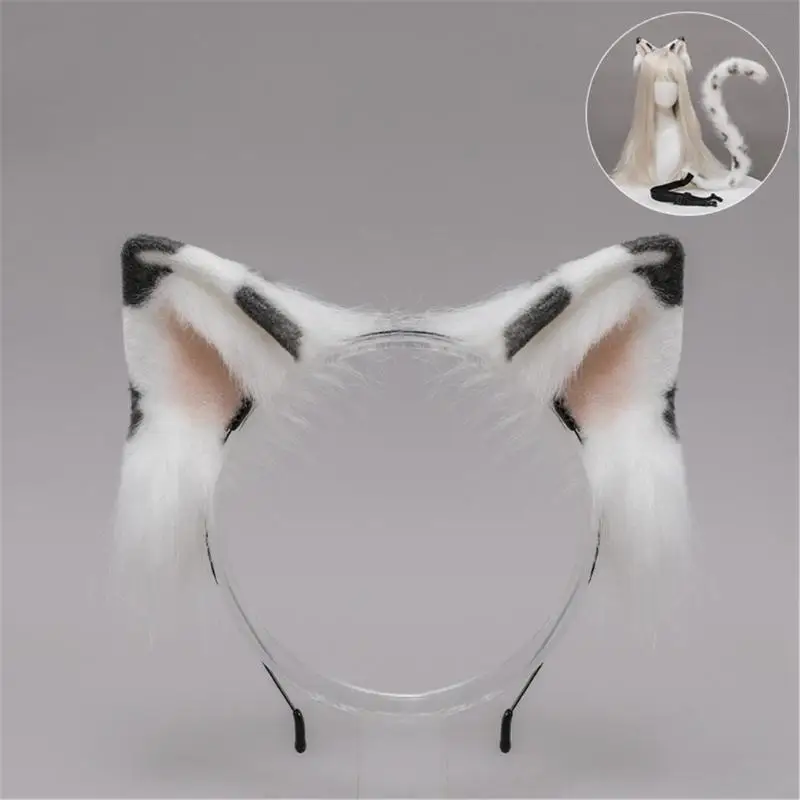 M6CD Adjustable Cats Ears Hair Accessory Plush Headbands Costume Headpiece For Adults Kids Themed Parties And Daily Wear