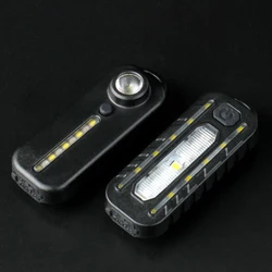 1pc LED Red Blue Shoulder Police Light With Clip USB Charging Flashing Warning Safety Flashlight Torch Bike Warn Light