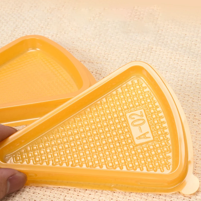 100 PCS Disposable Cake Box,Plastic Triangle Round Moon Cake Tray Food Gift Packaging Box For Wedding Birthday Baking Tools A02 view 6