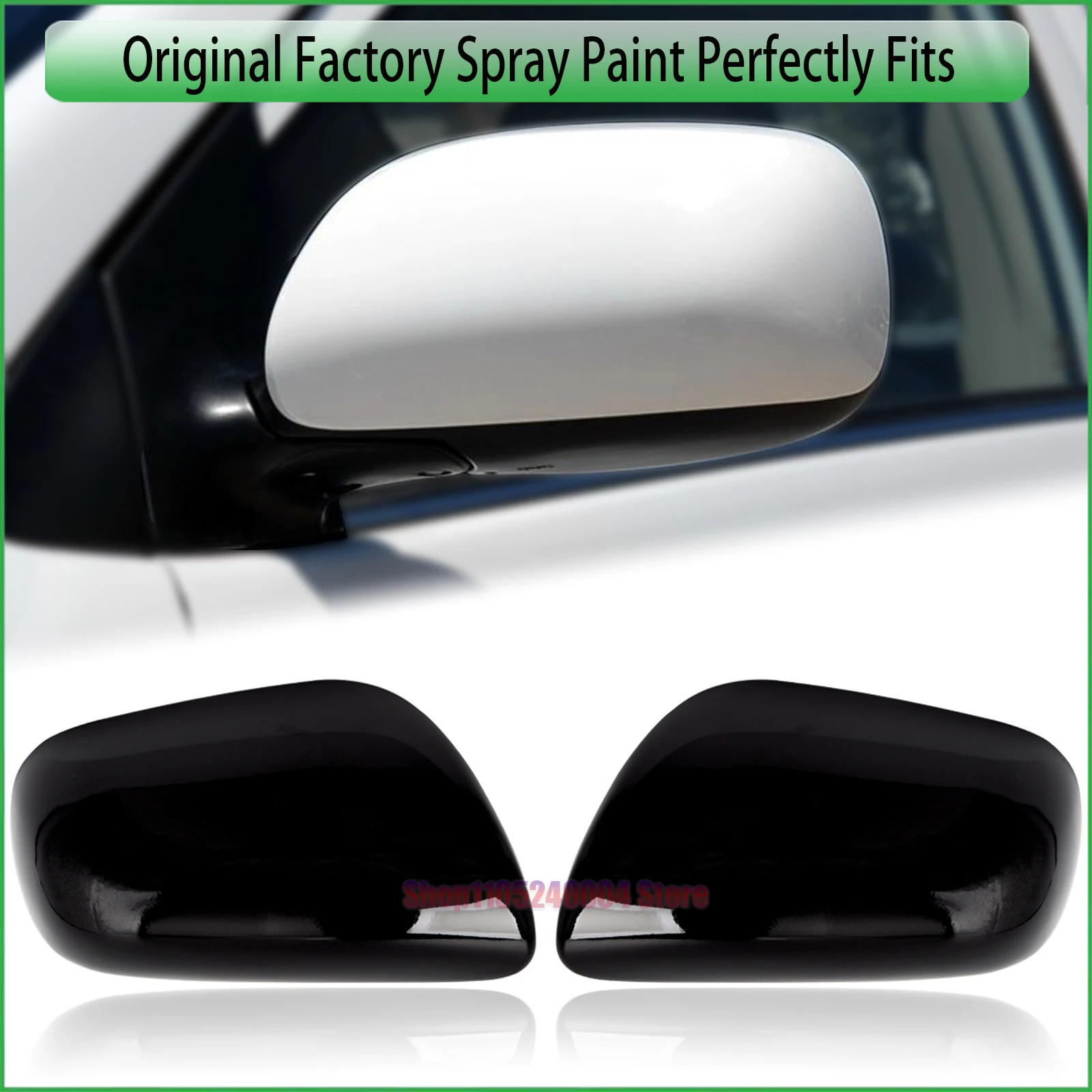 For Toyota Corolla 2007-2013 Door Rearview Mirror Cover Cap Housing Replacement Set Left and Right Pair