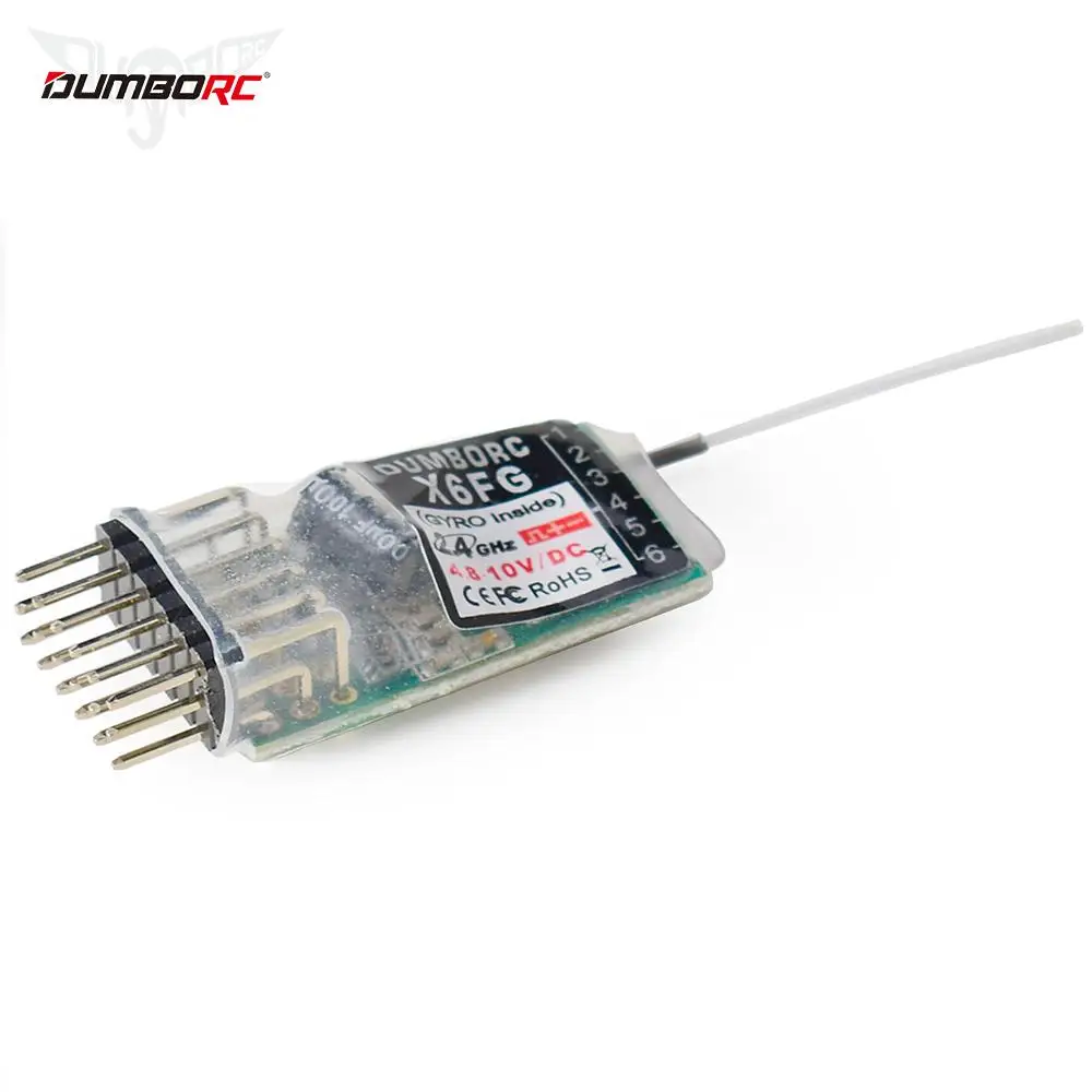 

RC Car Receiver DUMBORC X6FG 2.4G 6CH Radio Control System Receiver for Domborc RC X4 X5 X6 Transmitter