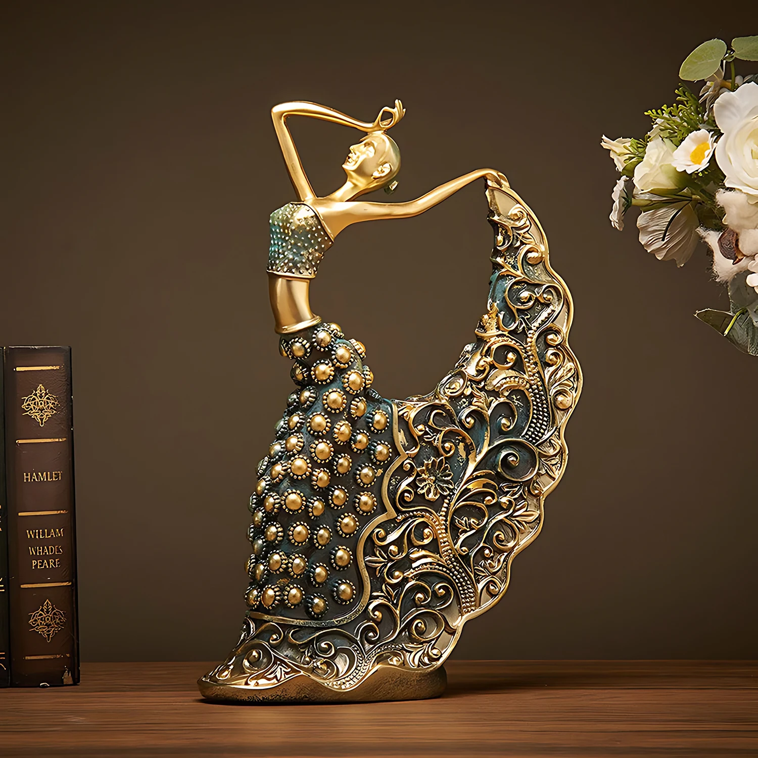 Dans kız figürü masaüstü süsler ev Modern yaratıcı oturma odası giriş şarap dolabı kitaplık Nordic lüks dekorasyon