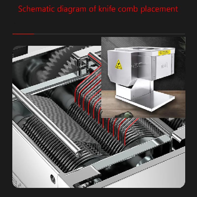 

Commercial Meat Cutting Machine Stainless Steel Meat Cutter Electric Meat Slicer Shredding And Dicing Machine 850W