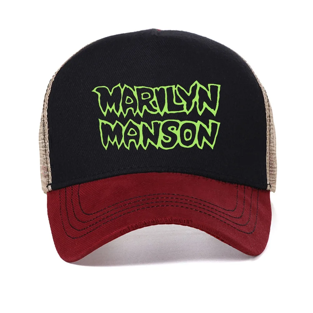 

Marilyn Manson Printed baseball cap Fashion Street Trend Comfortable Breathable Unisex sun caps adjustable Snapback hats