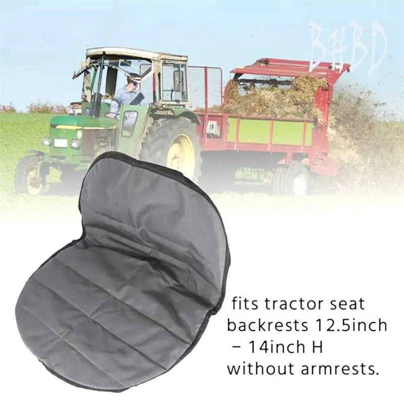 

BHBD-Universal Riding Lawn Mower Tractor Seat Cover Padded Comfort Pad Storage Pouch Medium (Gray)