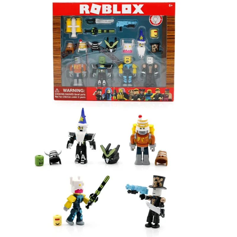 4/PCS Robot Roblox Blocchi Figurine Mondo Virtuale DynaBlocks Juguetes Gioco di Bambole Periferico Modello A Mano Decorazione Giocattolo Regalo