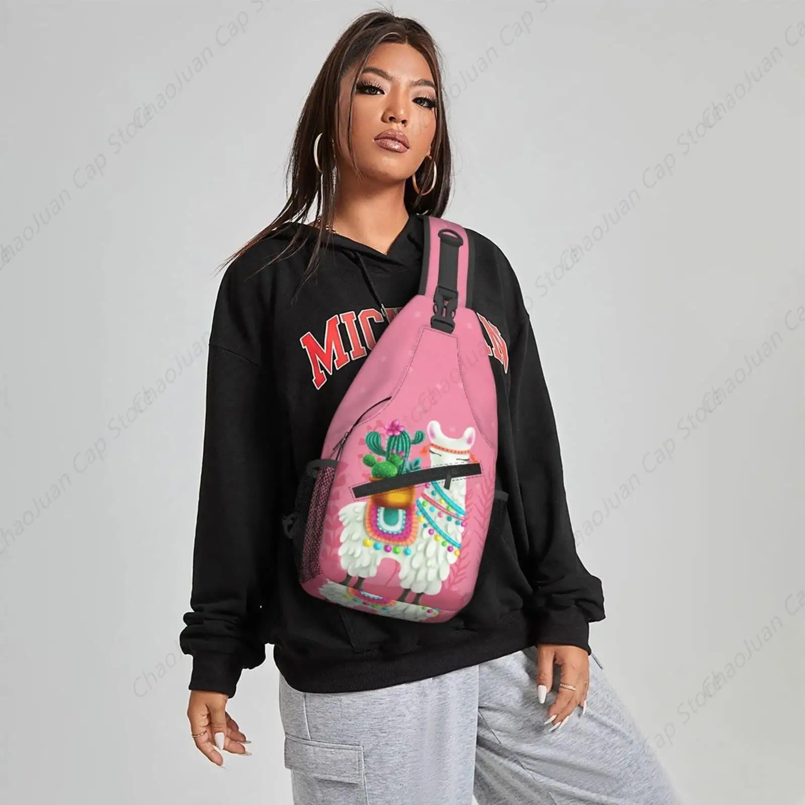 Camel Llama Cactus Umhängetaschen für Damen, trendiger Sling-Rucksack für Herren, Brusttasche, Fitnessstudio, Radfahren, Reisen, Wandern, Tagesrucksäcke