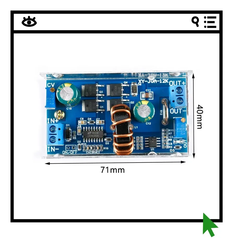

12A constant voltage and constant current synchronous rectification and voltage reduction module DC-DC module