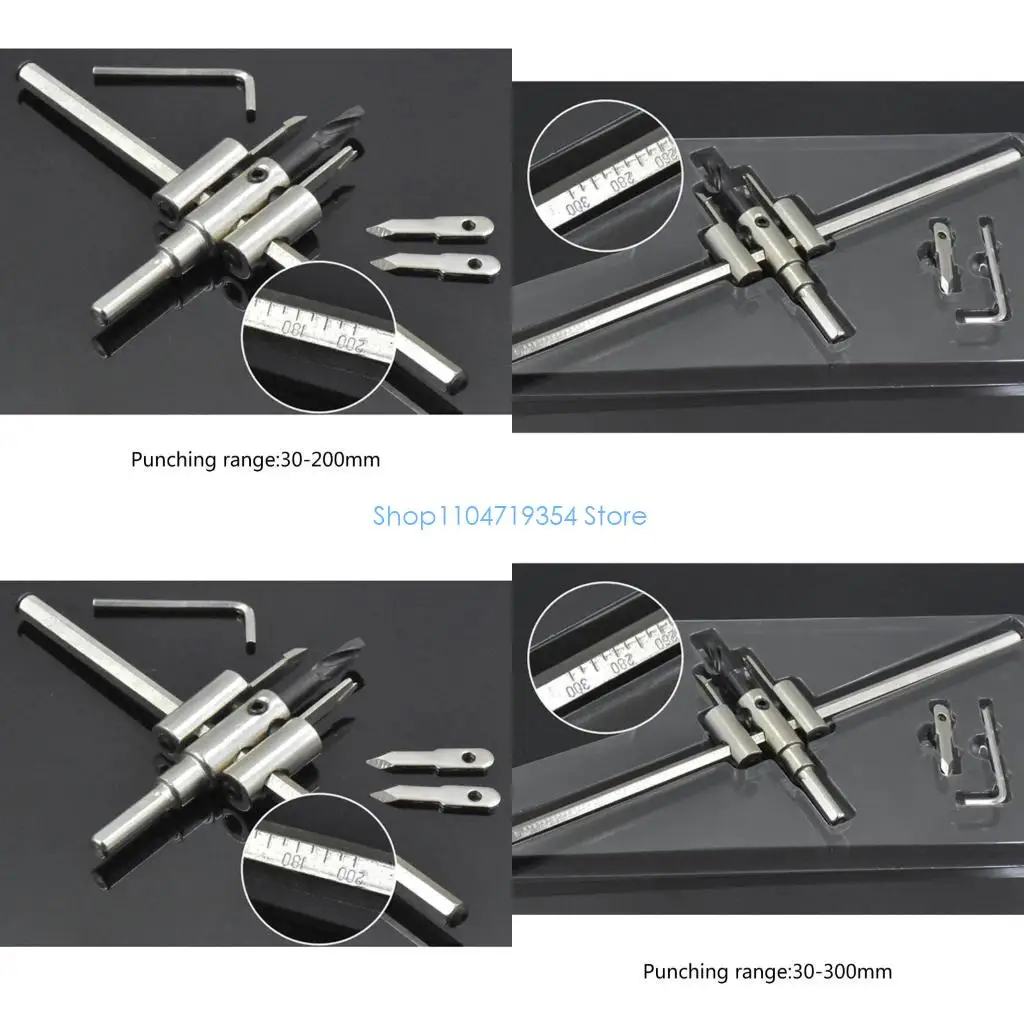 0xld-120-300-ミリメートル合金鋼調整可能なサークル穴カッター木材ドリルビット鋸丸刃航空機タイプ-diy-穴オープナー